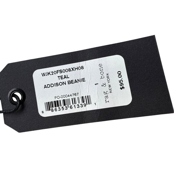 Rag & Bone New York Aqua Blue Knit Beanie Hat One Size - New - Picture 11 of 12